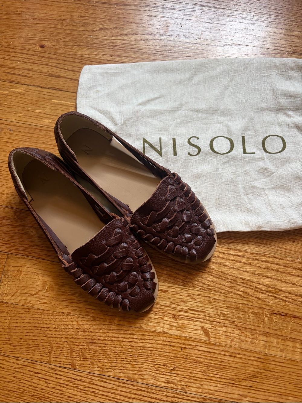 Nisolo Dark Brown Woven Leather Loafers